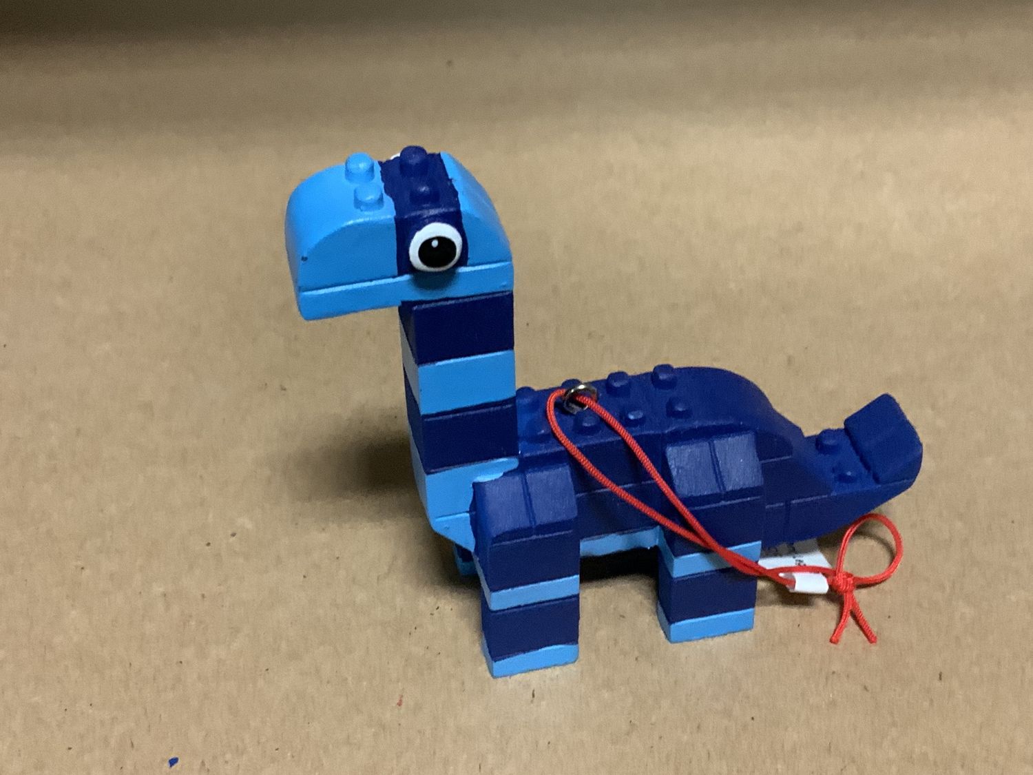 Ornament, Lego Long Neck Dino Blue