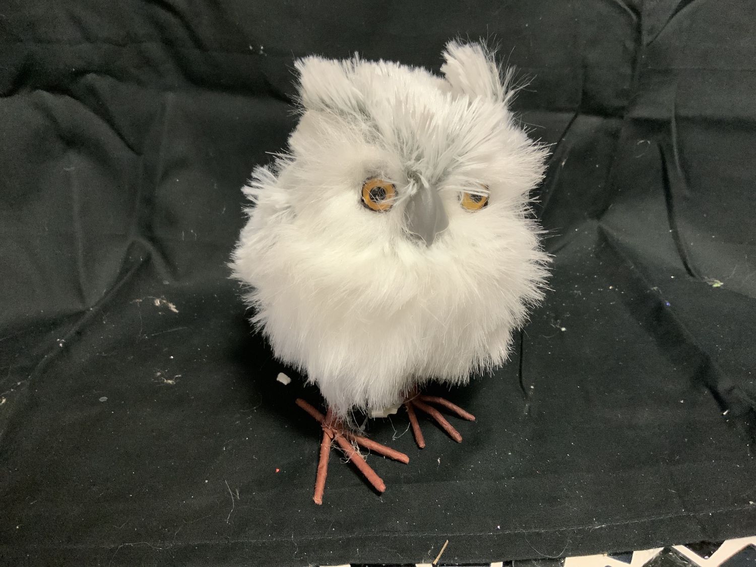 Figurine, White Owl 5.5" FauxFea
