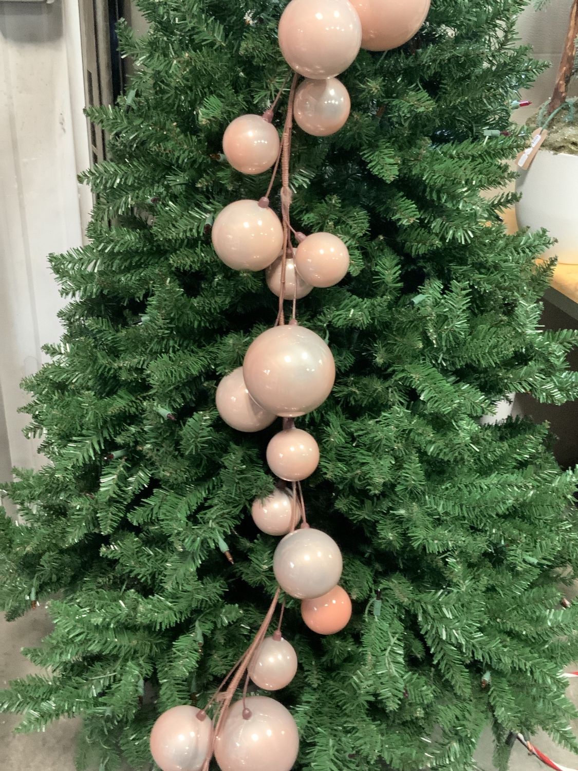 Ball Garland, Pearl 10' Rose Gld