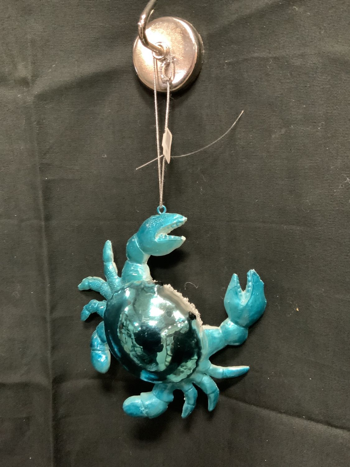 Ornament, Blue Crab 4" mercury