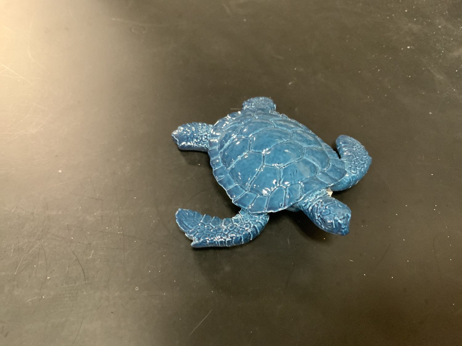 Figurine, Baby Sea Turtle 4" Blue