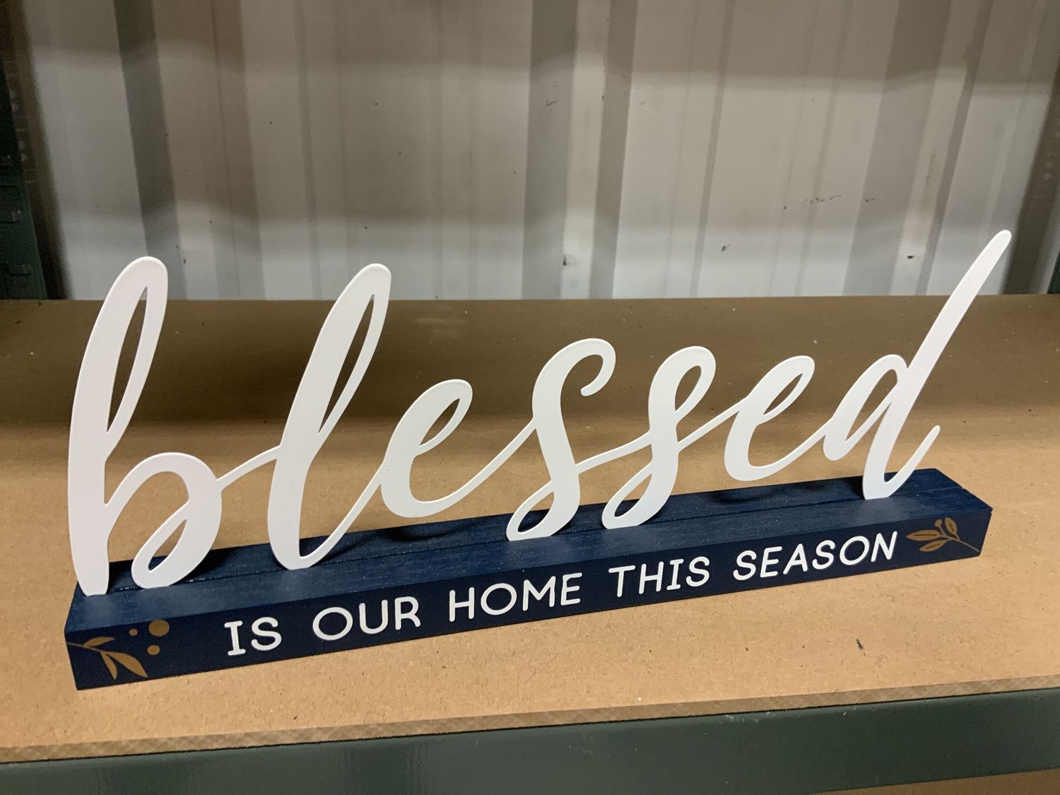 Sign, Wood w/Metal cutout words
