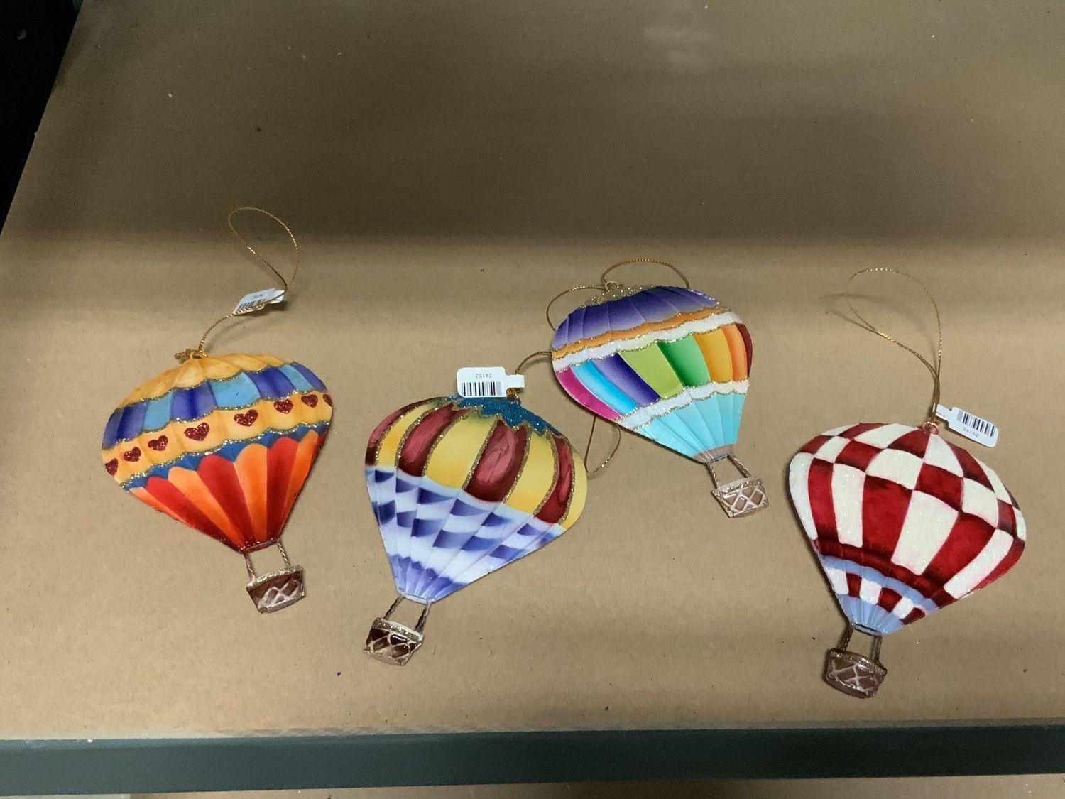 Ornament, Hot Air Balloon 5" Tin