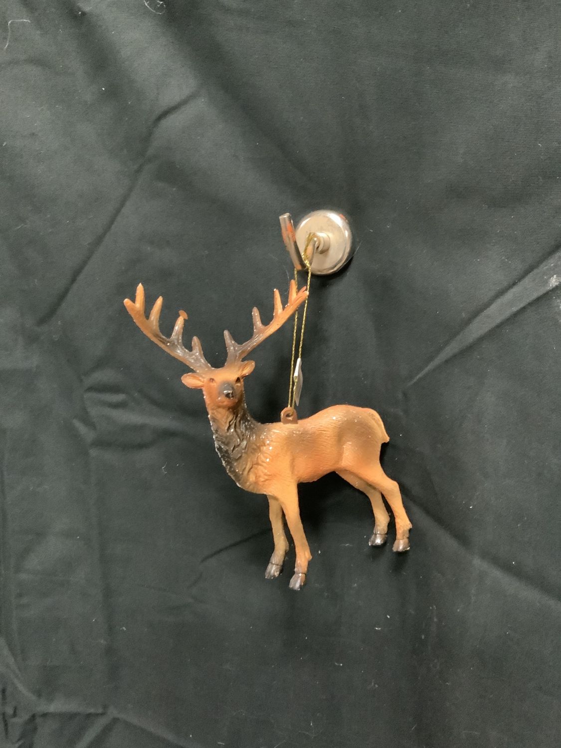 ORNAMENT, PLASTIC DEER 5.48",BRWN/GRY