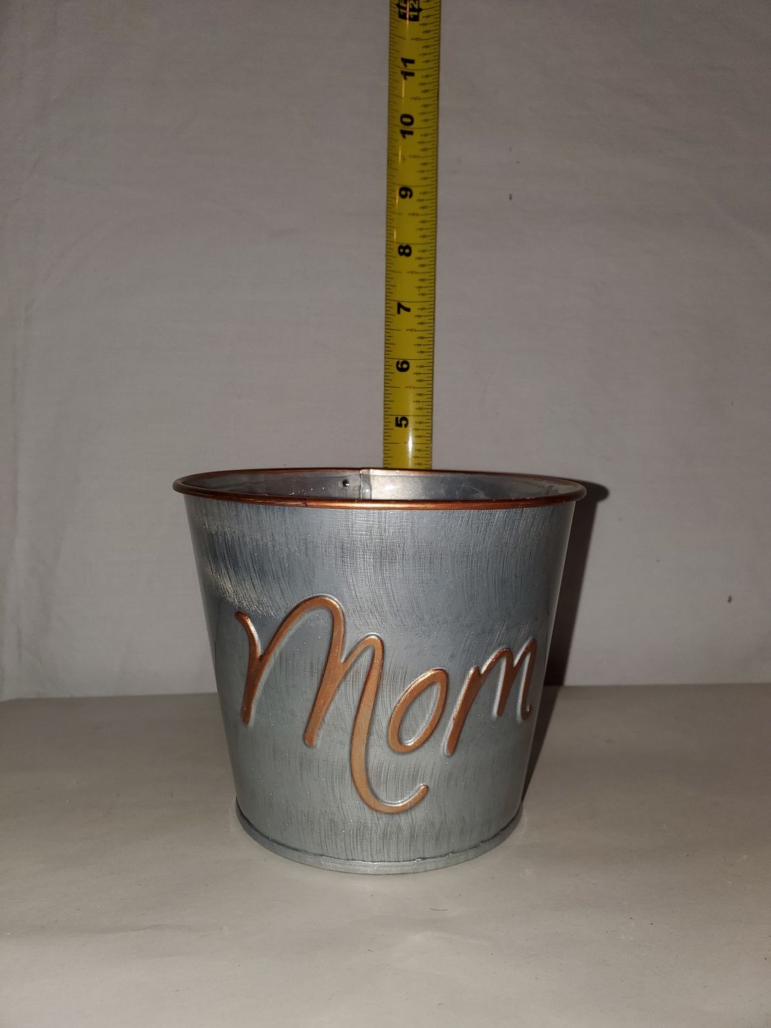 Pot Cover, 4" Tin MOM 2 asst