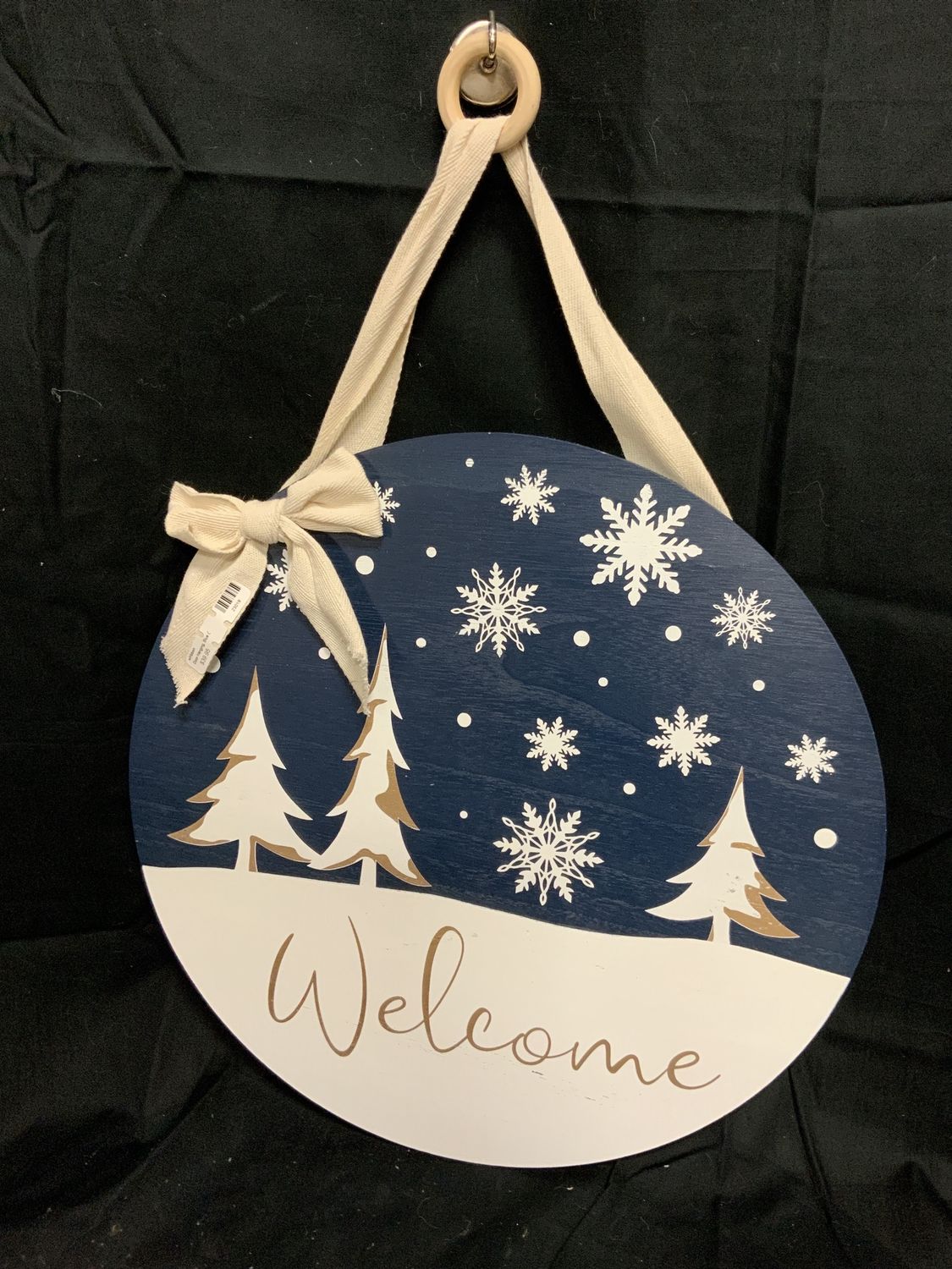 Door Hanging, Blue Ornament w/ribbon