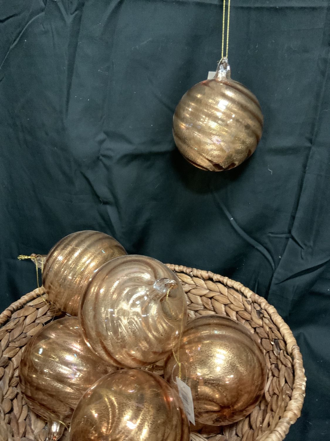 Ornament, Copper Swirl 4.5" Round