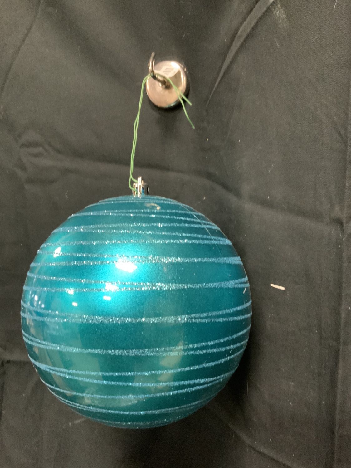 Ornament, Turq Candy 6" Ball