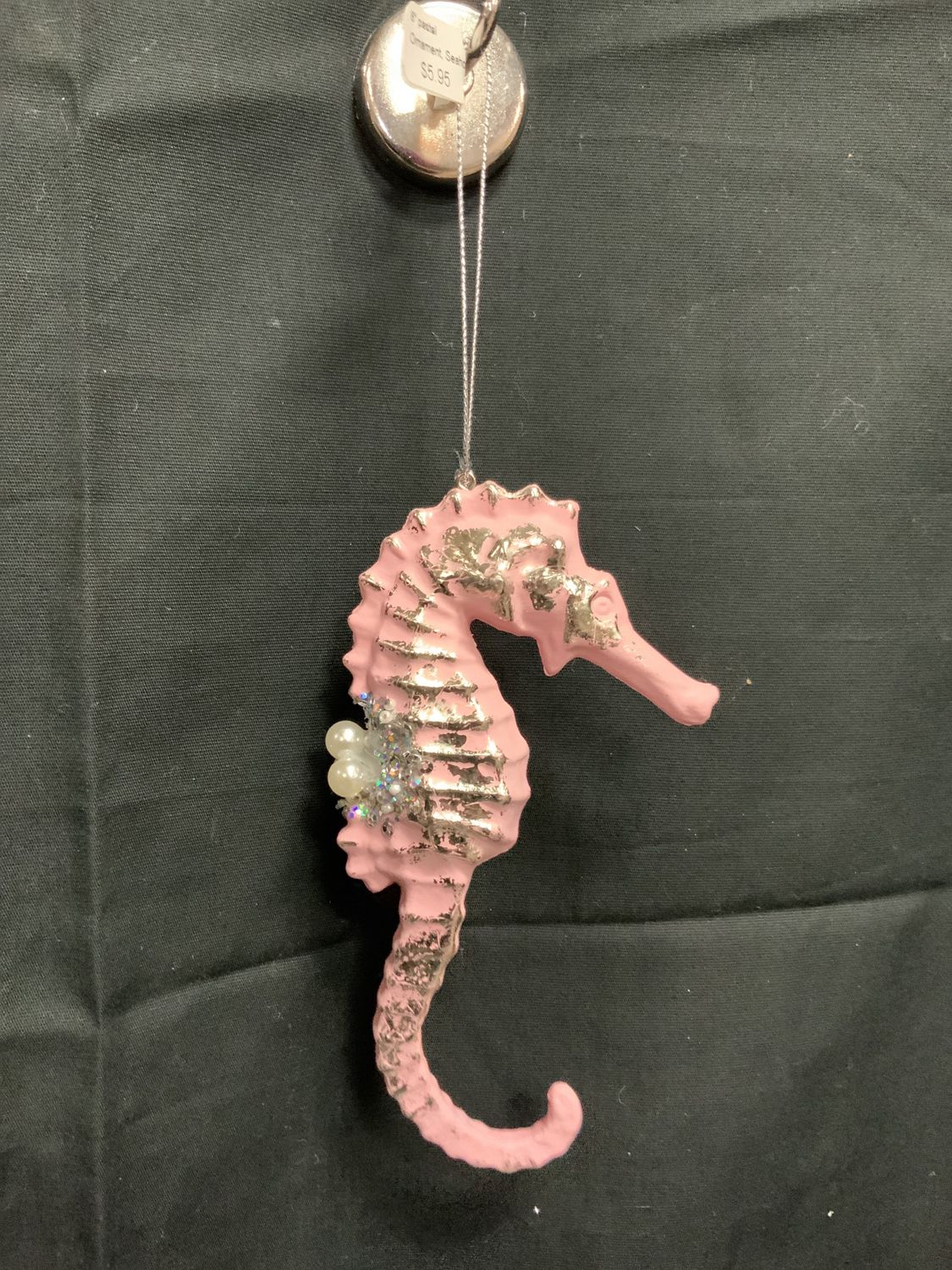 Ornament, Seahorse 6" pastel