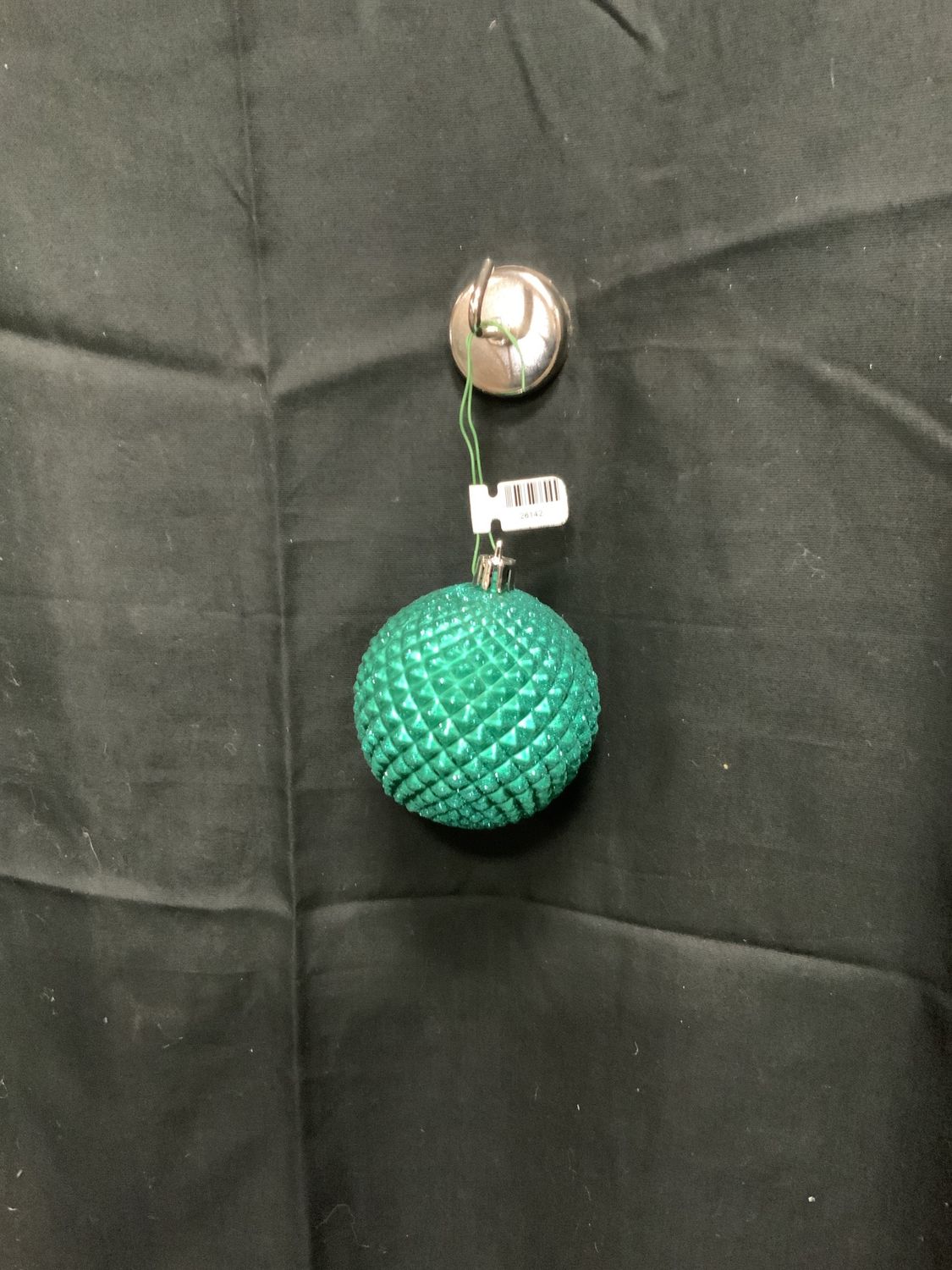 Ornament, Teal Durian 2.75" glittr
