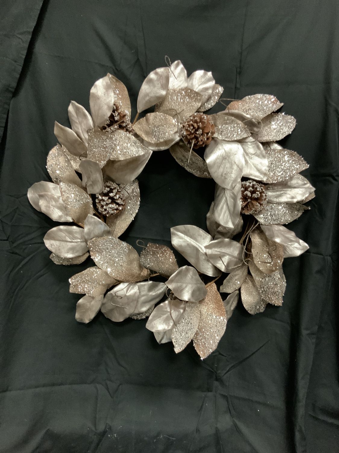 Wreath, Gilded Jewel Pinecone 28"
