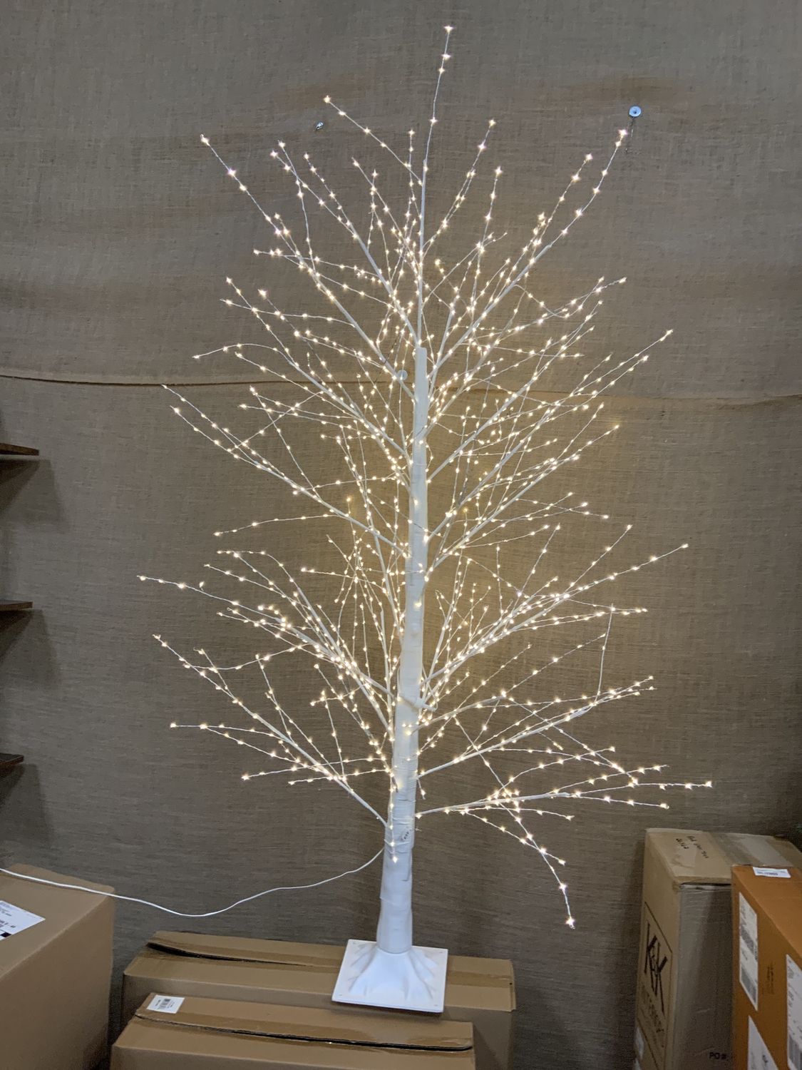 LED Twig Tree, 1300lt WW 6&#39; white