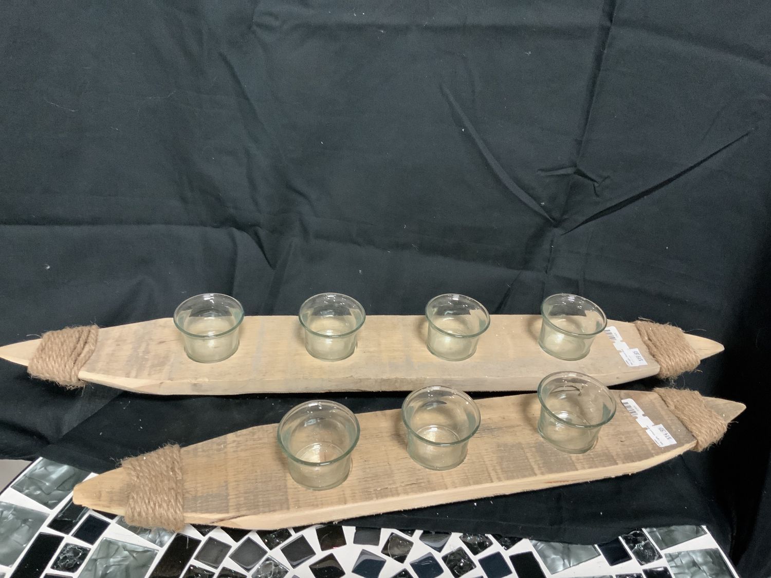 Tea Light, Wood Boat 4 sizes