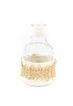 Glass Jar, Woven Decor 5"