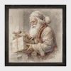 Picture, Old World Santa Carrying Gift