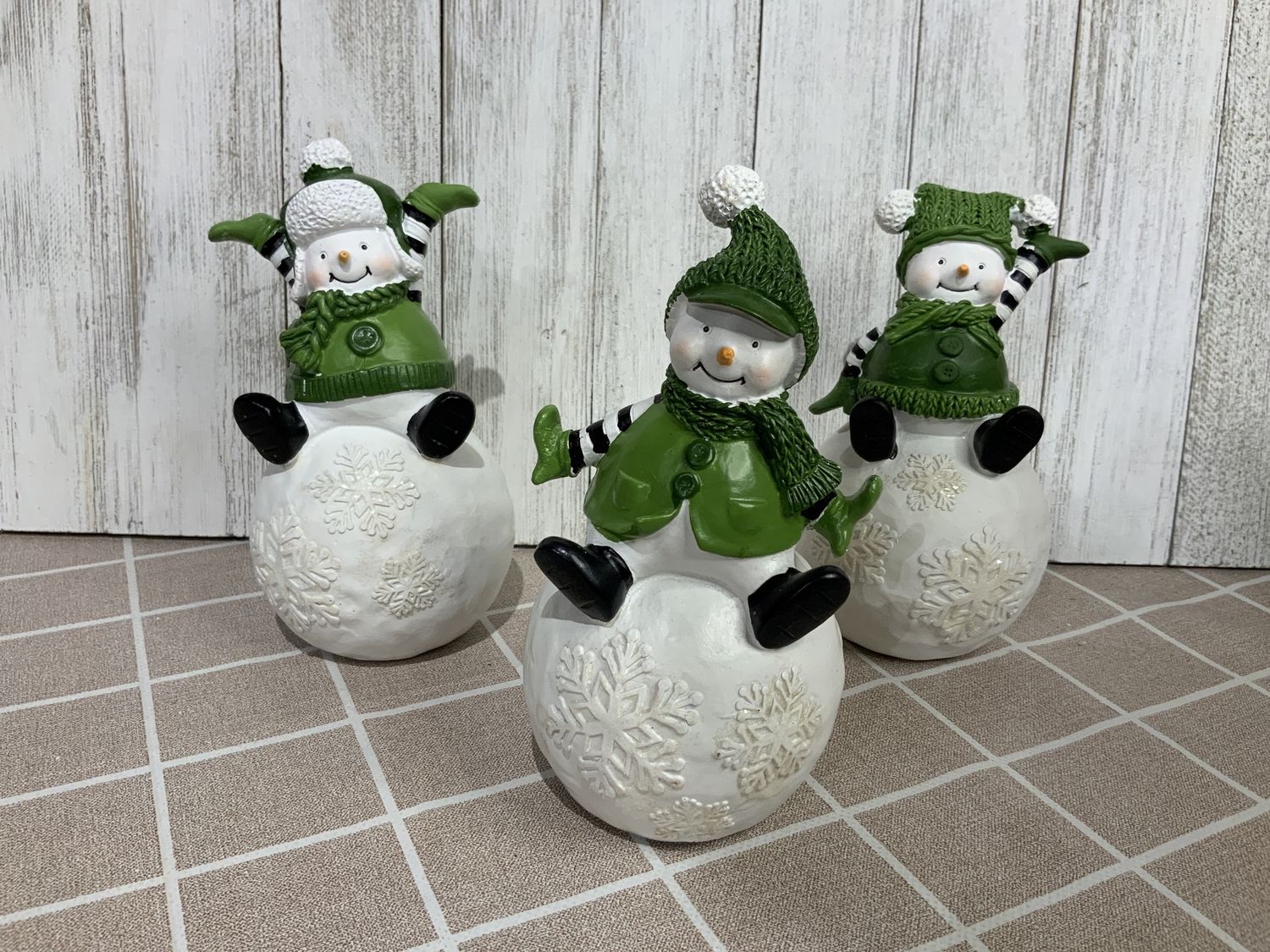 Snowman, On Snowball 3 Asst Green Sweater