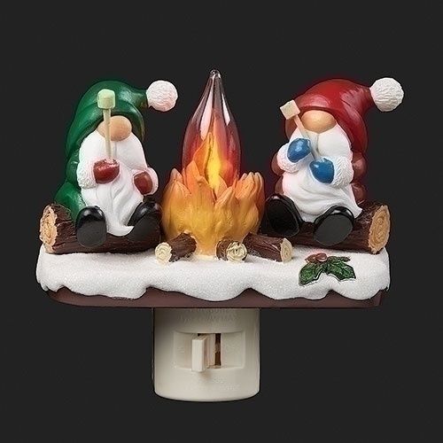 Night Light, Gnomes By Fire 4" plug in
