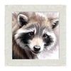 Picture, Raccoon Portrait White Frame