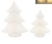 Tree, Set/2 White Porcelain w/Lights B/O