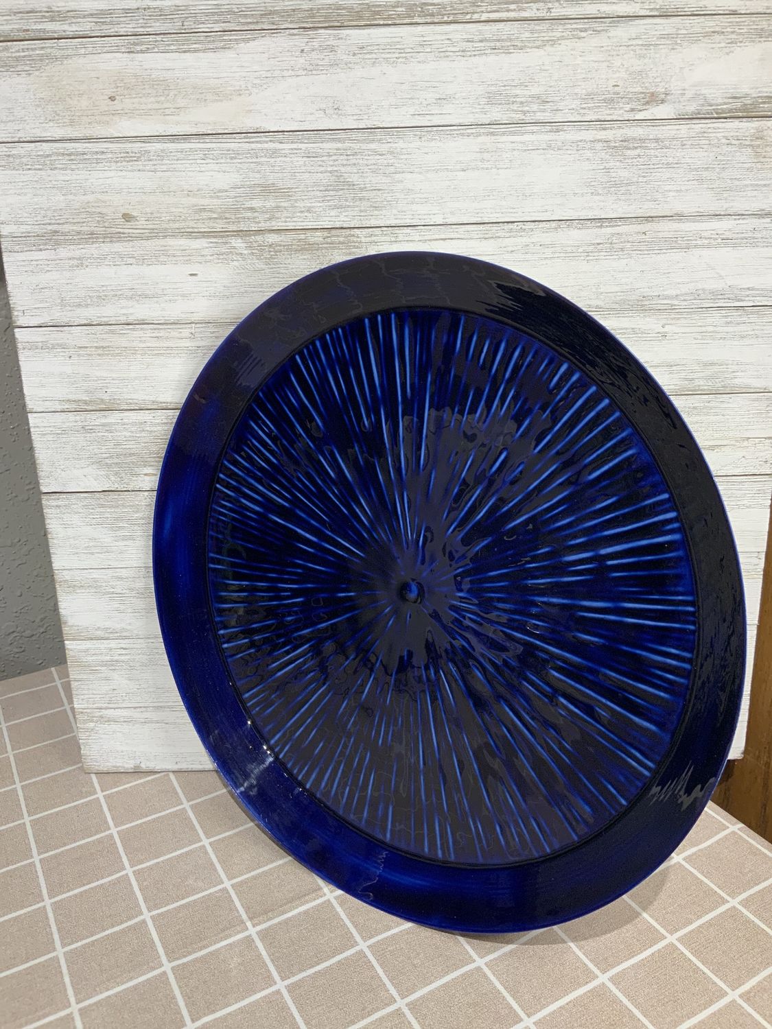 Tray, Metal Blue 13.5"