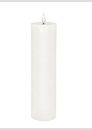 Candle, Tall White Pillar LED 8"
