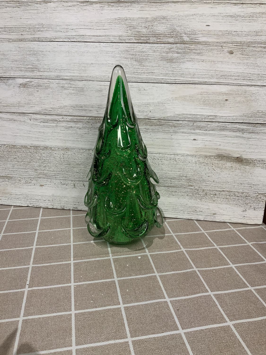 Tree, Glass LED Xmas 9"
