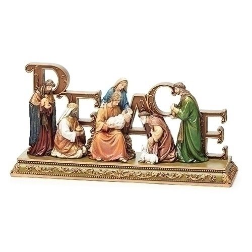 Nativity, PEACE 6.5&quot; Jewel Tone