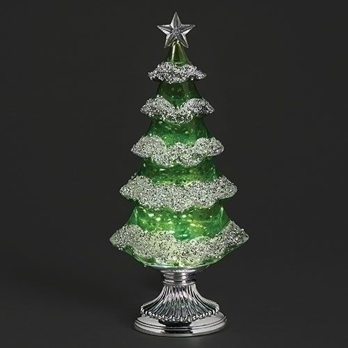 Snow Globe, Green Beaded Tree