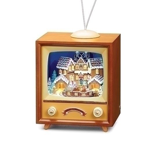 Music Box, TV Gingerbread Town 10&quot; LED