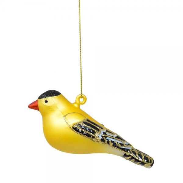 Ornament, Glass Goldfinch