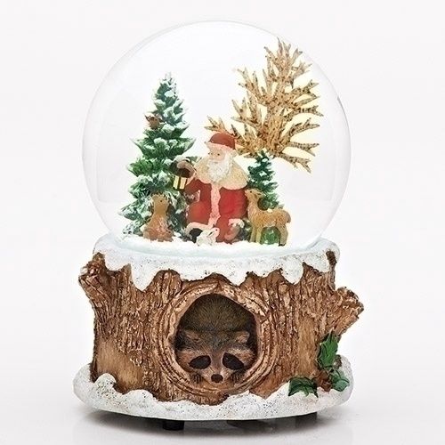 Snow Globe, Musical Woodland Raccoon 5.75&quot;
