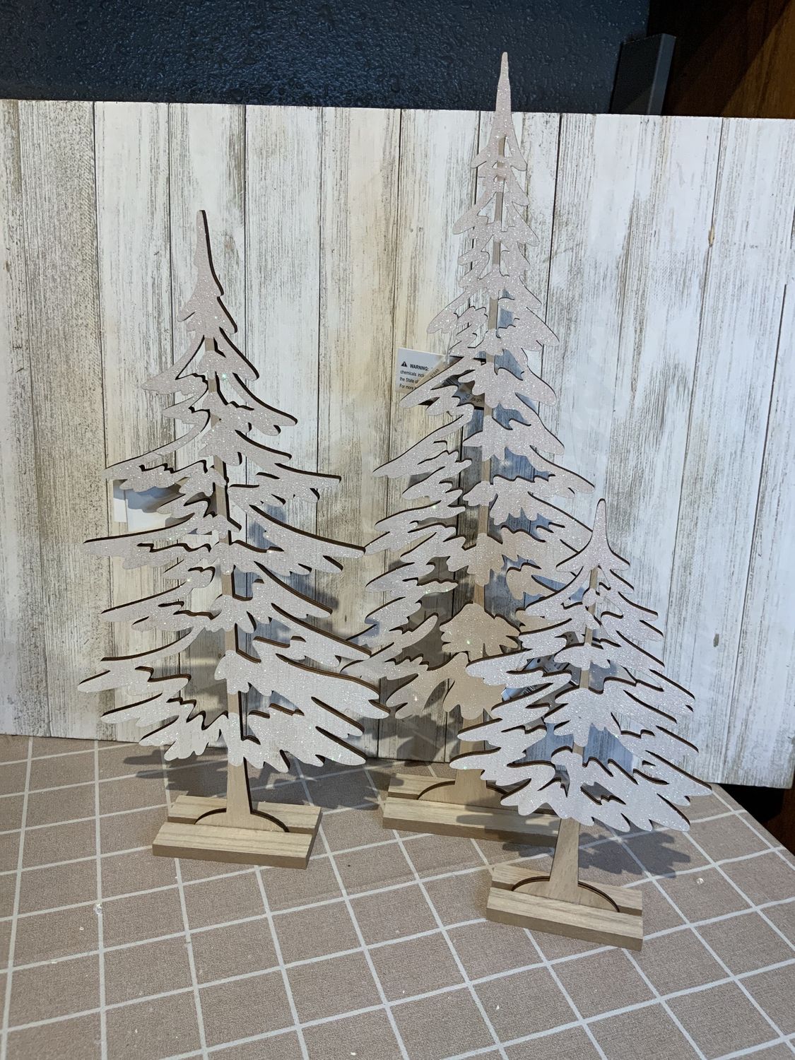 Tree, Laser Cutout Set/3 10" 15" 18"