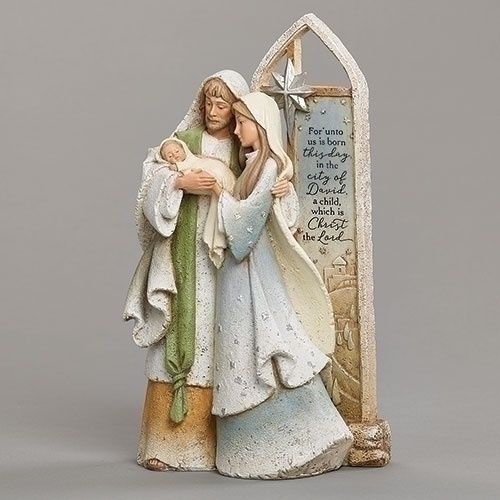 Nativity, 10&quot; Holy Family w/Arch Blessing