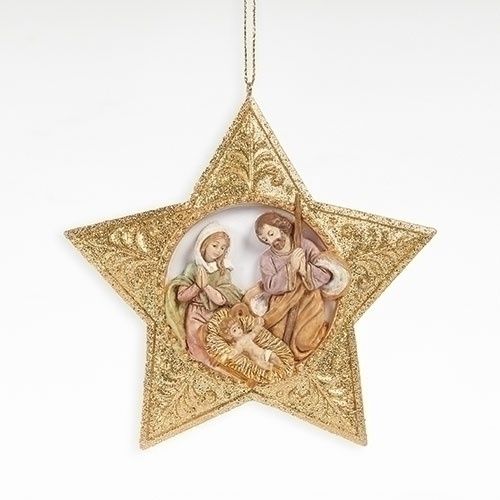 Ornament, Holy Family Star 4" Fontanini
