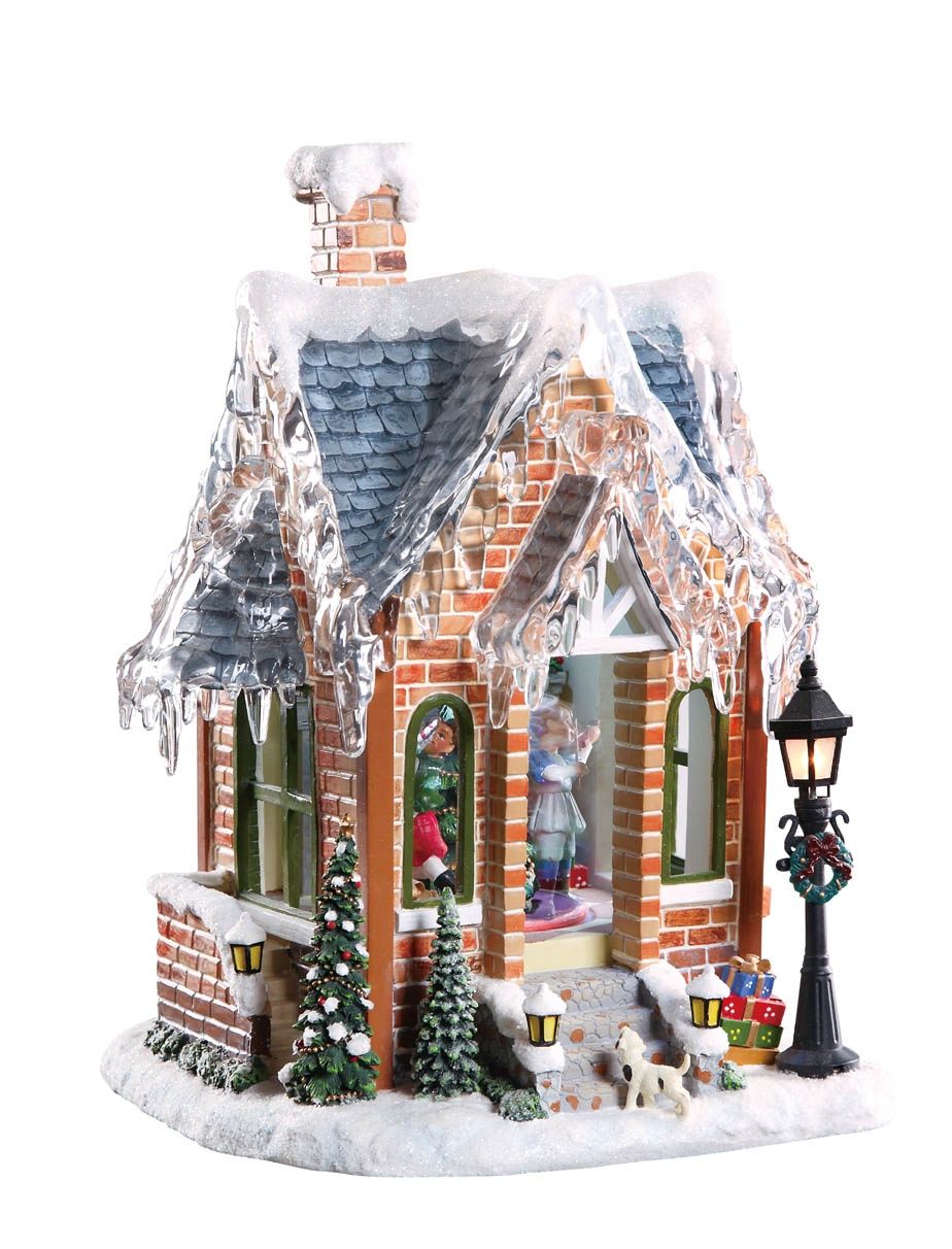 Music Box, Gingerbread House w/icicles