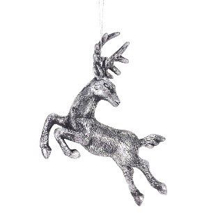 ORNAMENT, DEER 7"PEWTER