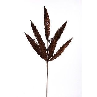 SPRAY, VELVET GLT LEAF 24"CHOCOLATE