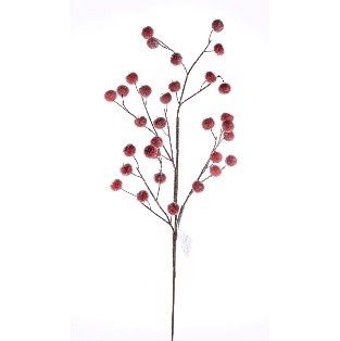 SPRAY, BEADED CRABAPPLE SPRAY 26"RED