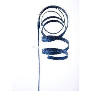 SPRAY, GLT SPIRAL RIBBON 25&quot;MIDNIGHT