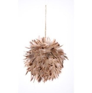 ORNAMENT, FLEURISH BALL 6"NATURAL