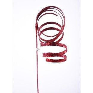 SPRAY, GLT SPIRAL RIBBON 25&quot;BURGUNDY