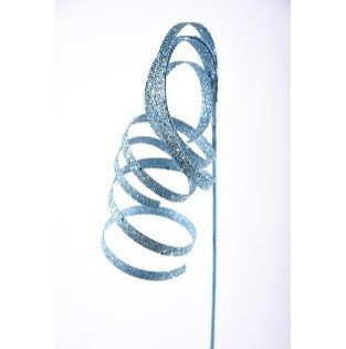 SPRAY, GLT SPIRAL RIBBON 25"ICE BLUE