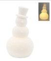 Snowman, Sm White Porcelain w/Lights