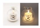 Ornament, Sm LED B/O Plastic Ball w/Snowman