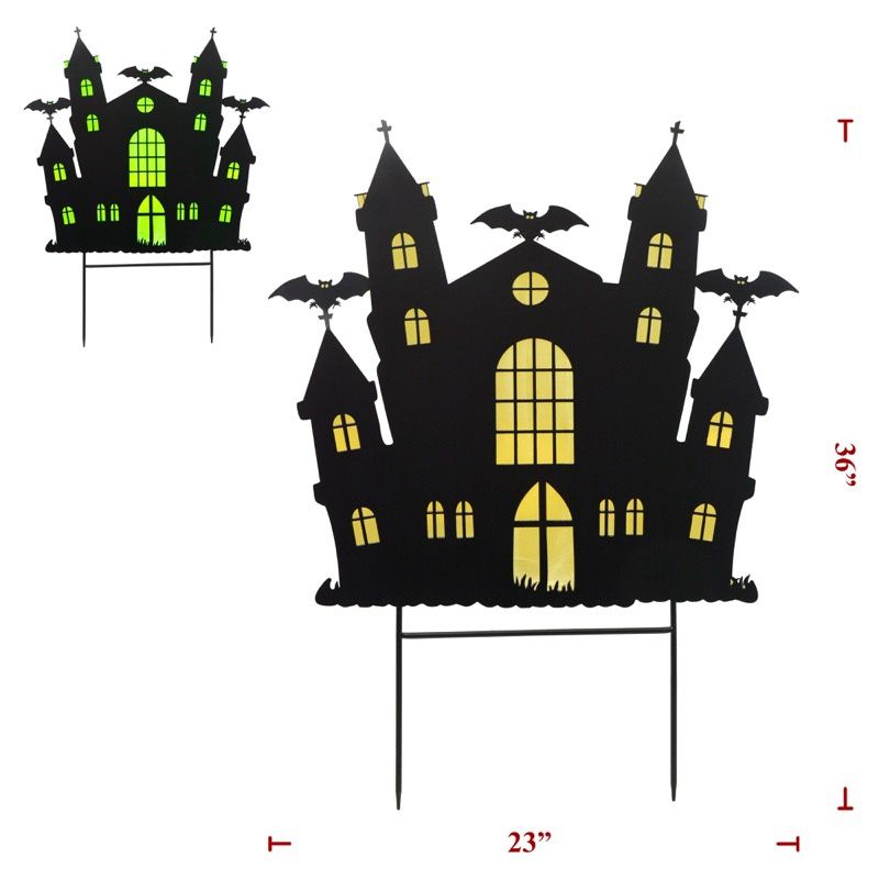 Yard Art, Glow In The Dark Haunted House