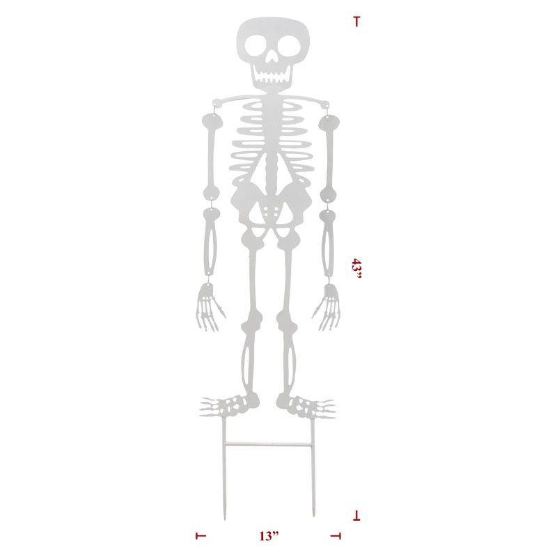 Yard Art, Metal Skeleton w/Wavy Arms
