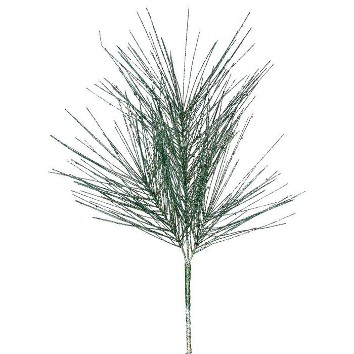 Spray, 23&quot; Aqua Glitter Long Needle Pine