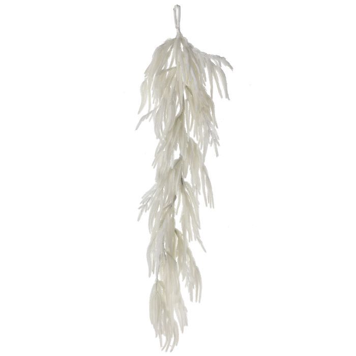 Garland, 48&quot; RealTouch Flocked White Norfolk Pine