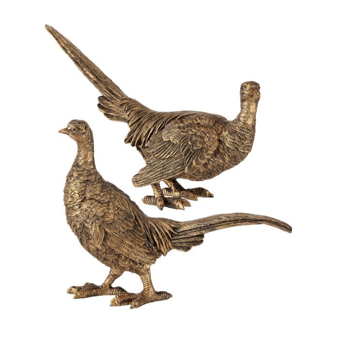 Pheasant, 8.5&quot; Set/2 Antique/Copper