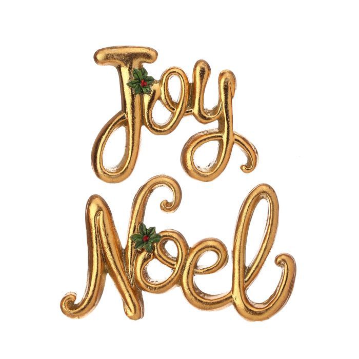 Tabletop, &quot;JOY/NOEL&quot; Gold Word 2 Asst
